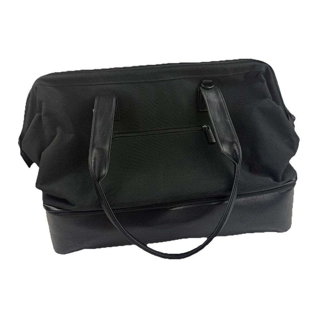 Beis Weekender Travel Bag Black Duffle Tote